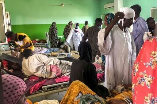A photo from MSF shows a crowded ward at a hospital in El-Fasher in April 2023