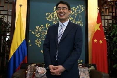 China's ambassador to Colombia Zhu Jingyang says the Asian nation is not seeking to replace the US as Bogota's top trading partner